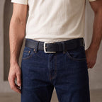 Premium Ledergürtel für Herren (Dunkelblau)