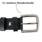 Handgefertigter Echtleder-Herrengürtel, Schwarz