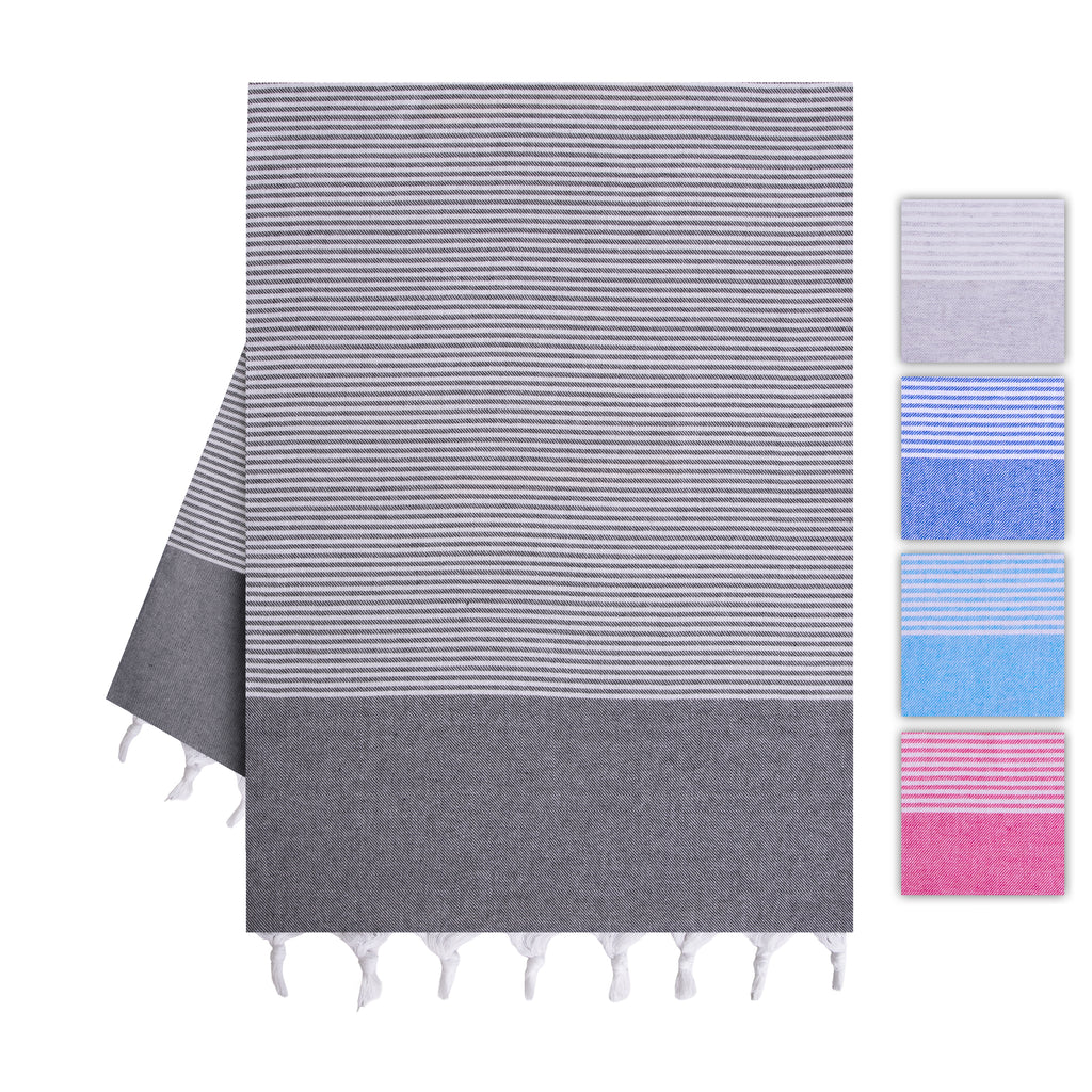 Heré Mood Hürrem Pestemal mit Muster (Schwarz)