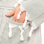 Heré Mood Hürrem Muster Damen-Bademantel Pestemal (Khaki)