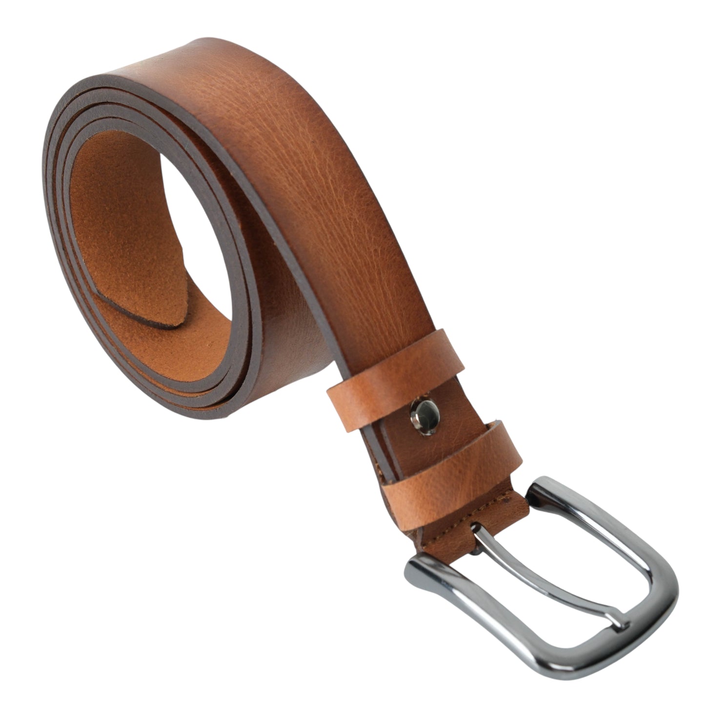 Premium Gerçek Deri Kemer (Cognac)