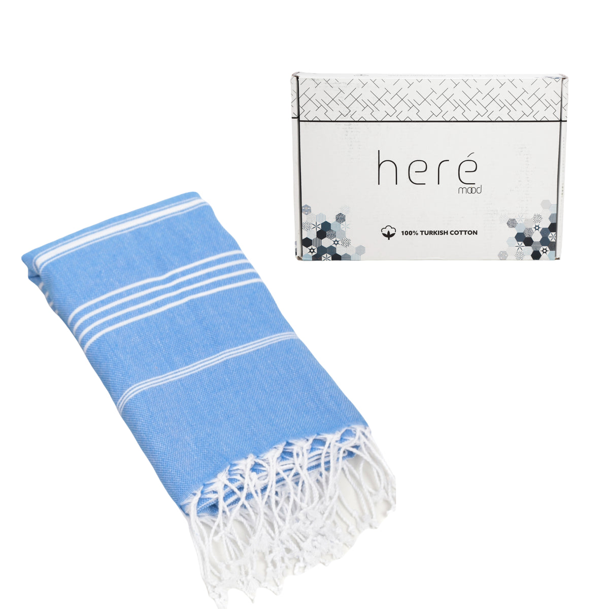 Heré Mood 100% Baumwolle Pestemal (Blau)