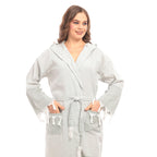 Heré Mood Hürrem Muster Damen-Bademantel Pestemal (Khaki)