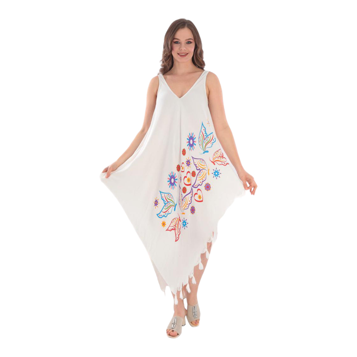 Gemustertes Strandkleid