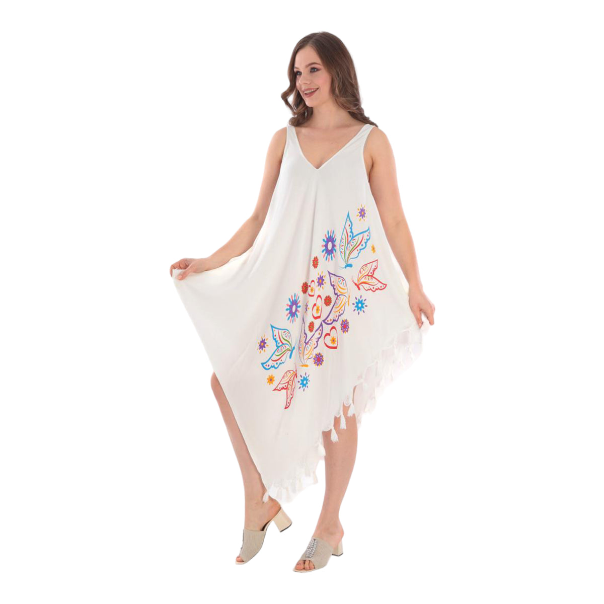 Gemustertes Strandkleid