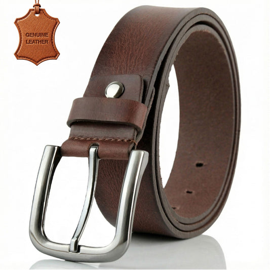 Premium Handgefertigt Echtledergürtel Herren Braun